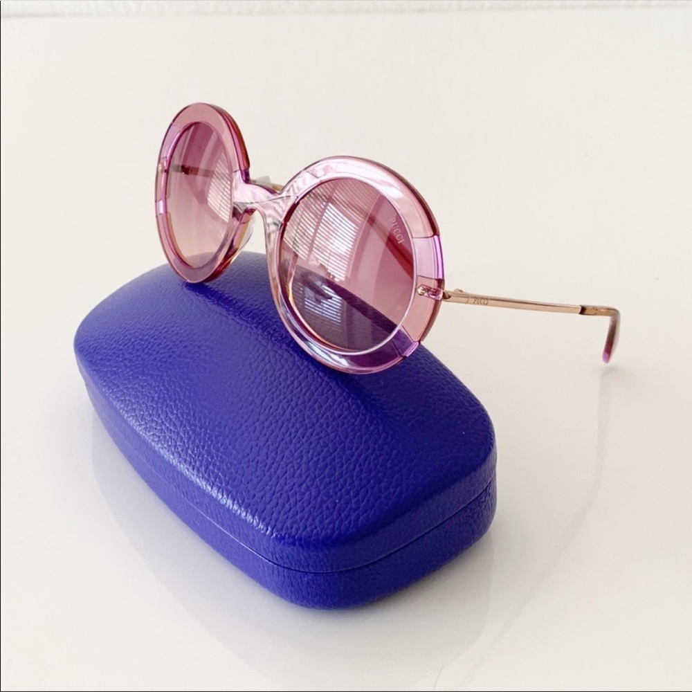 Emilio Pucci Pink Round Oversized Sunglasses - Picture 3 of 14